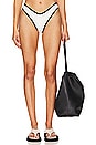 view 1 of 5 X Olivia Culpo Binded Lulu Bikini Bottom in Cream Terry Rib