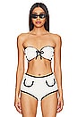 view 2 of 6 X Olivia Culpo Cabana Bows Bikini Top in Cream Terry Rib