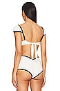 view 4 of 6 X Olivia Culpo Cabana Bows Bikini Top in Cream Terry Rib