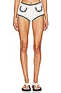 view 1 of 5 X Olivia Culpo Binded Polly Bikini Bottom in Cream Terry Rib