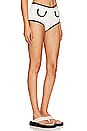 view 2 of 5 X Olivia Culpo Binded Polly Bikini Bottom in Cream Terry Rib