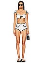 view 4 of 5 X Olivia Culpo Binded Polly Bikini Bottom in Cream Terry Rib