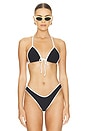 view 1 of 4 X Olivia Culpo Emma Bikini Top in Black Terry Rib