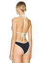 view 3 of 4 X Olivia Culpo Emma Bikini Top in Black Terry Rib