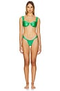 view 4 of 4 Sandra Bikini Bottom in Emerald Shimmer