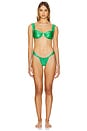view 4 of 4 Bella Bikini Top in Emerald Shimmer