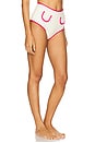 view 2 of 4 Polly Bikini Bottom in Cream & Raspberry