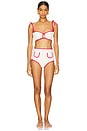 view 4 of 4 Polly Bikini Bottom in Cream & Raspberry