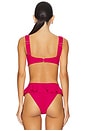 view 3 of 4 Hayden Bikini Top in Raspberry