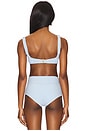 view 3 of 5 Zoe Bikini Top in Peri Micro Gingham