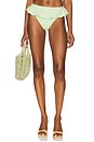 view 1 of 4 Tamarindo Ruffle Bikini Bottom in Avocado Floral Texture