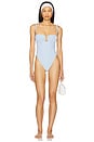 view 1 of 4 Petal One Piece in Peri Micro Gingham
