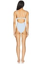 view 3 of 4 Petal One Piece in Peri Micro Gingham