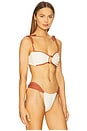 view 3 of 5 Tori Ties Bikini Top in Oat Terracotta