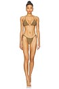 view 4 of 4 Brasil Scrunch Bikini Bottom in Khaki
