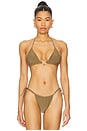 view 1 of 4 Emma Loop Bikini Top in Khaki