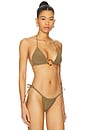 view 2 of 4 Emma Loop Bikini Top in Khaki