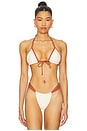 view 1 of 4 Binded Emma Bikini Top in Oat Terracotta