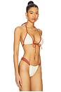 view 2 of 4 Binded Emma Bikini Top in Oat Terracotta