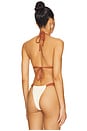 view 3 of 4 Binded Emma Bikini Top in Oat Terracotta