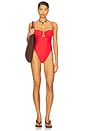 view 1 of 4 Petal One Piece in Cherry