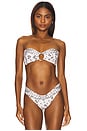 view 2 of 5 Tori Ties Bandeau Bikini Top in Ivy Bandana