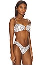 view 3 of 5 Tori Ties Bandeau Bikini Top in Ivy Bandana
