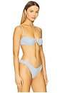 view 2 of 5 Simonette Bikini Top in Blue Stripe