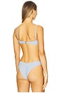 view 3 of 5 Simonette Bikini Top in Blue Stripe