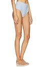 view 2 of 5 High Rise Bikini Bottom in Blue Stripe