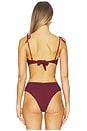 view 4 of 5 Tori Bandeau Bikini Top in Maroon Crochet