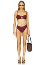 view 4 of 4 Paula Bikini Bottom in Maroon Crochet