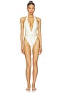 view 1 of 3 x Elsa Hosk Tropez Tie-Up One Piece in Cream Silkie