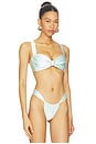 view 2 of 4 x Elsa Hosk Hayden Bikini Top in Seafoam Silkie