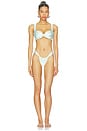 view 4 of 4 x Elsa Hosk Hayden Bikini Top in Seafoam Silkie