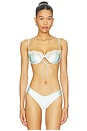 view 1 of 4 x Elsa Hosk Lena Bikini Top in Seafoam Silkie