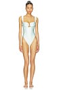 view 1 of 4 MAILLOT DE BAIN 1 PIÈCE X ELSA HOSK BELLA in Seafoam Silkie