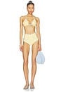 view 4 of 4 BAS DE MAILLOT DE BAIN TAILLE HAUTE POLLY in Sunshine Binded