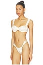 view 2 of 4 X Elsa Hosk Bella Bikini Top in Cream Silkie