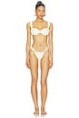 view 4 of 4 X Elsa Hosk Bella Bikini Top in Cream Silkie