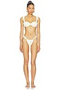 view 4 of 4 X Elsa Hosk Sandra Pearl Bikini Bottom in Cream Silkie