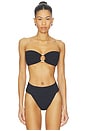 view 1 of 4 TOP BIKINI TORI in Black Rib