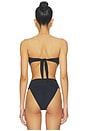 view 3 of 4 TOP BIKINI TORI in Black Rib