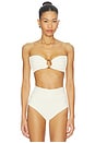 view 1 of 4 TOP BIKINI TORI in Cream Rib