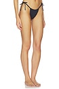 view 2 of 5 BAS DE MAILLOT DE BAIN AVEC LIENS À NOUER CÔTÉS BRASIL in Black Rib