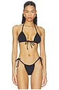 view 1 of 5 Binded Emma Bikini Top in Black Rib