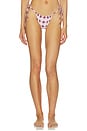 view 1 of 4 BAS DE MAILLOT DE BAIN AVEC LIENS À NOUER CÔTÉS BRASIL in Maroon Plaid