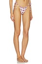 view 2 of 4 BAS DE MAILLOT DE BAIN AVEC LIENS À NOUER CÔTÉS BRASIL in Maroon Plaid