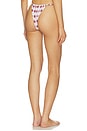 view 3 of 4 BAS DE MAILLOT DE BAIN AVEC LIENS À NOUER CÔTÉS BRASIL in Maroon Plaid