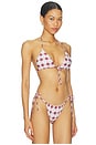 view 2 of 4 Emma Bikini Top in Maroon Plaid